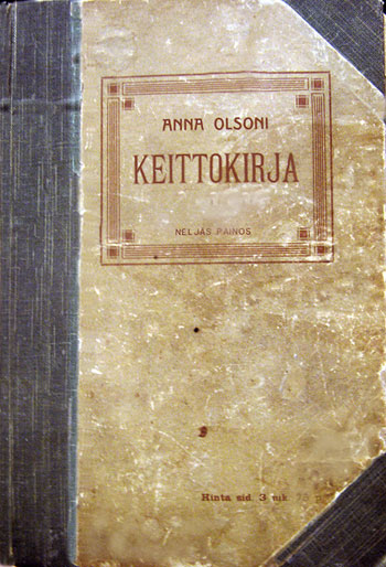 Keittokirja vuodelta 1907 kansi
